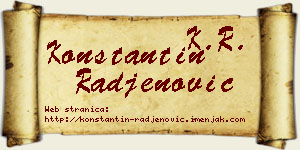 Konstantin Rađenović vizit kartica